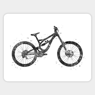 Downhill mountain bike black and white Sticker